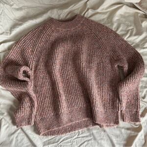 French Connection Pink Sprinkle Soft Chunky Knit Sweater